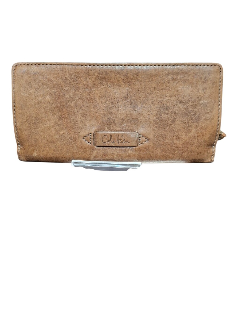 Cole haan Distressed tanish leather wallet - Picture 2 of 6